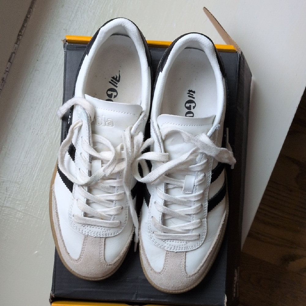 Gola White and Black Athletic Shoes